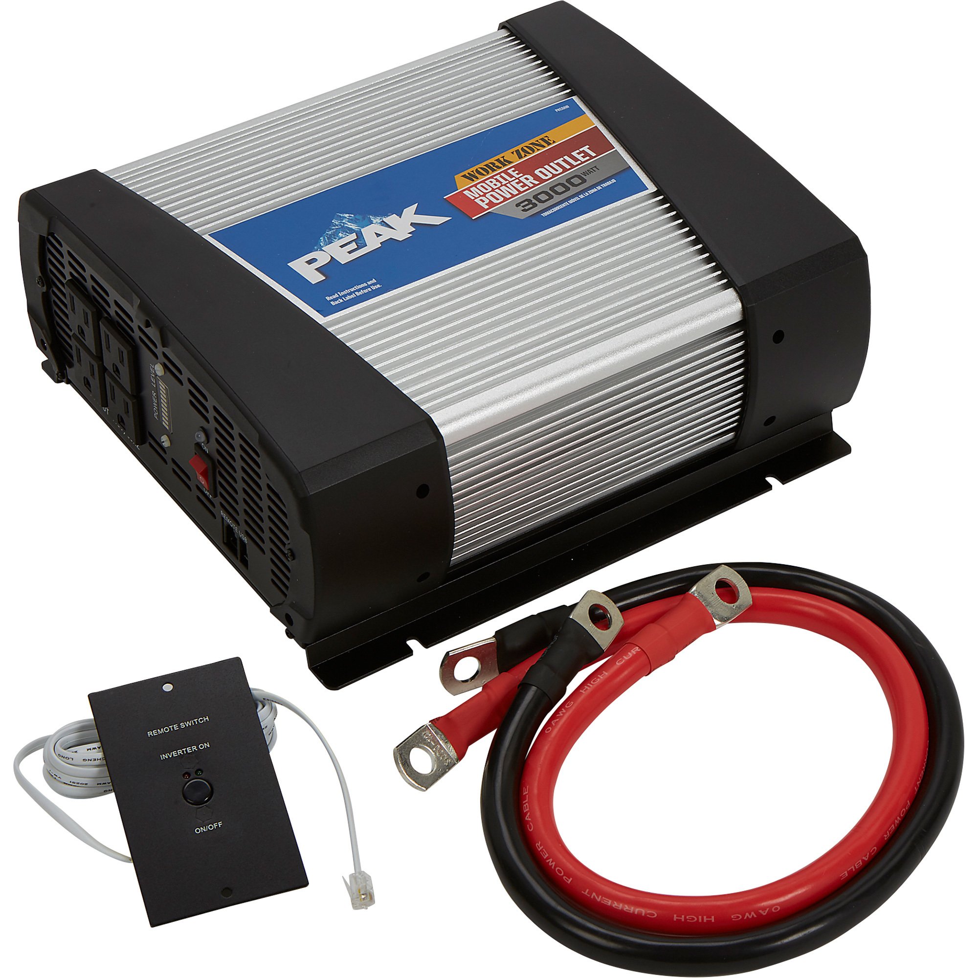 Peak Work Zone Mobile Power Outlet — 3000 Watts, 2.1 Amps, Model# 01597
